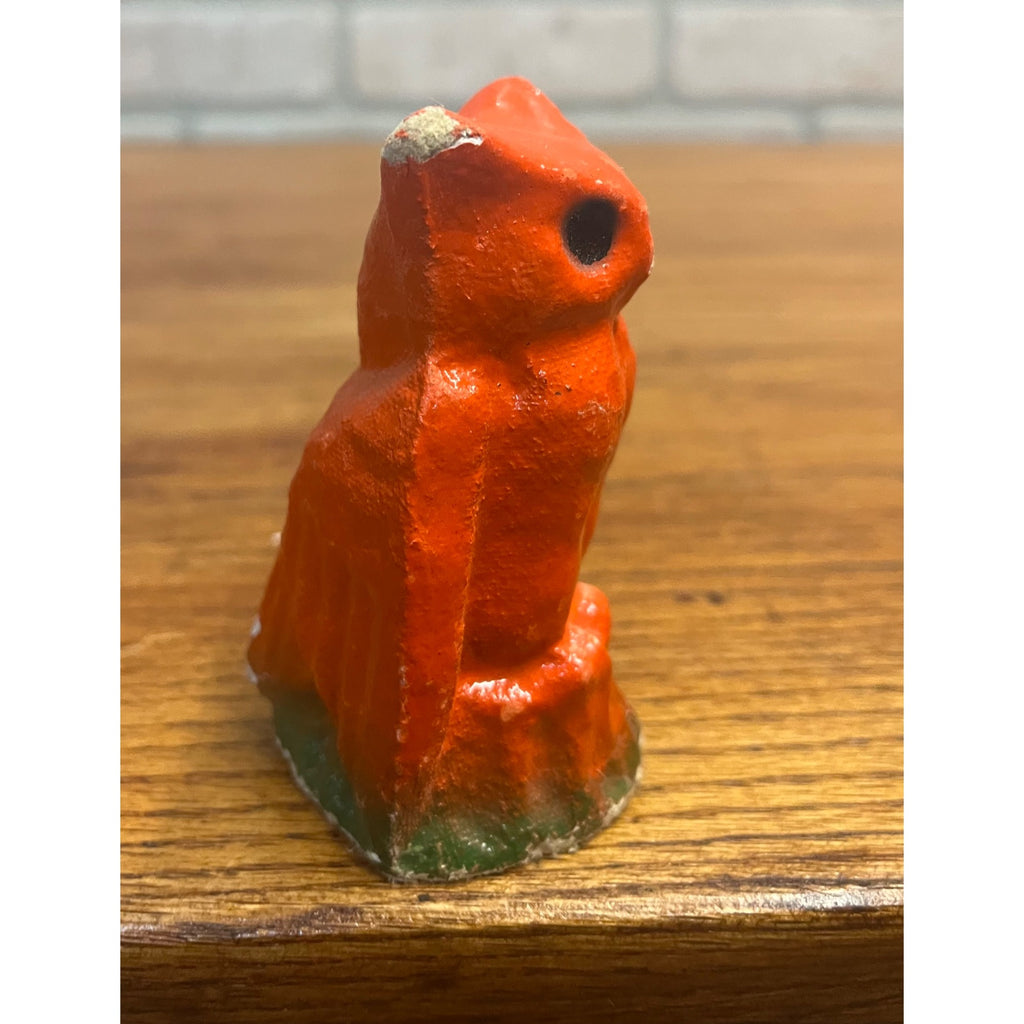 Vintage Halloween Paper Mache Pulp Owl Figure RARE Antique Old