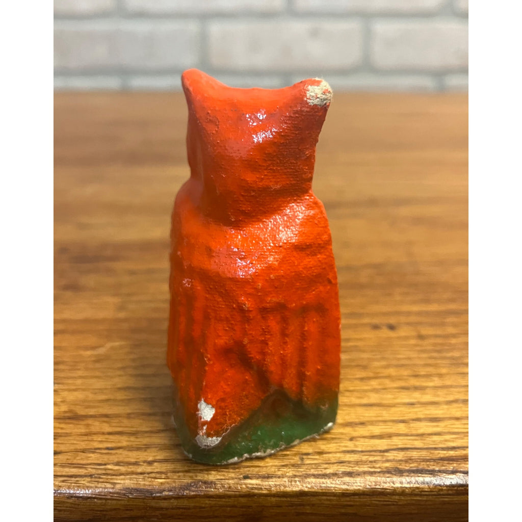 Vintage Halloween Paper Mache Pulp Owl Figure RARE Antique Old