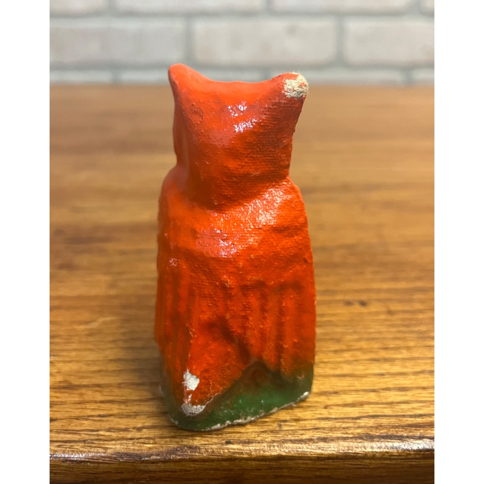 Vintage Halloween Paper Mache Pulp Owl Figure RARE Antique Old