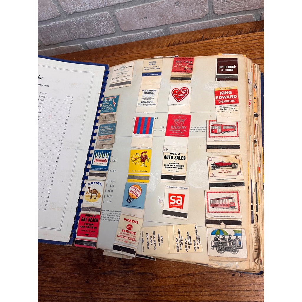 Huge Lot Scrapbook Ephemera Advertising Matchbook Covers 1970s