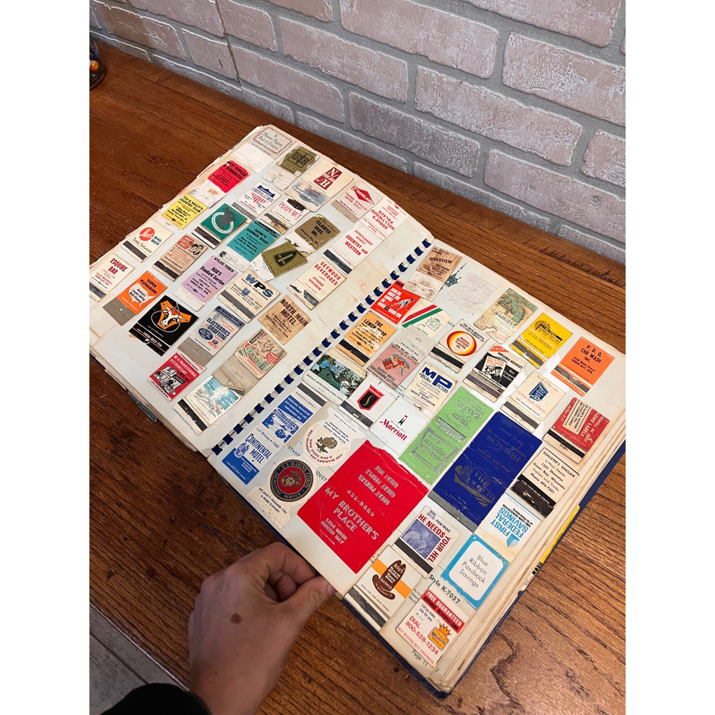 Huge Lot Scrapbook Ephemera Advertising Matchbook Covers 1970s