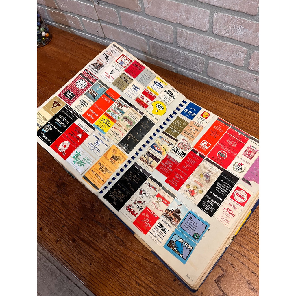 Huge Lot Scrapbook Ephemera Advertising Matchbook Covers 1970s