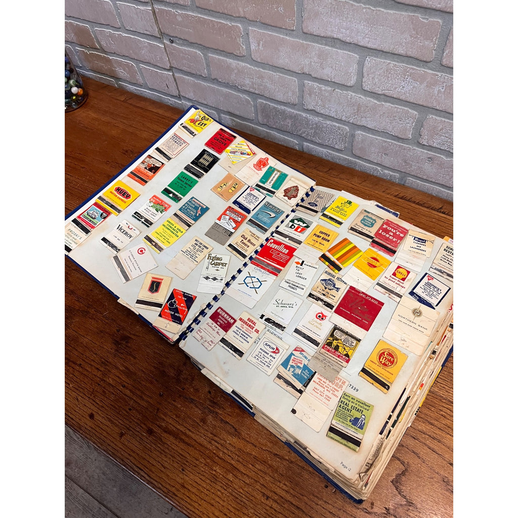 Huge Lot Scrapbook Ephemera Advertising Matchbook Covers 1970s