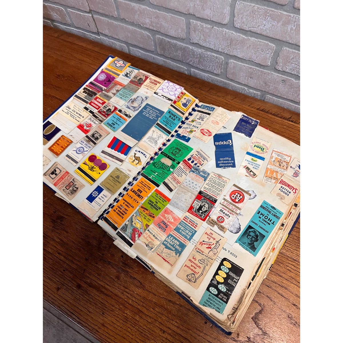 Huge Lot Scrapbook Ephemera Advertising Matchbook Covers 1970s