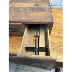 Vtg Antique Two (2) Drawer Oak Library Card Catalog Index File Cabinet Wood Box