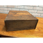 Vtg Antique Two (2) Drawer Oak Library Card Catalog Index File Cabinet Wood Box