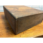 Vtg Antique Two (2) Drawer Oak Library Card Catalog Index File Cabinet Wood Box