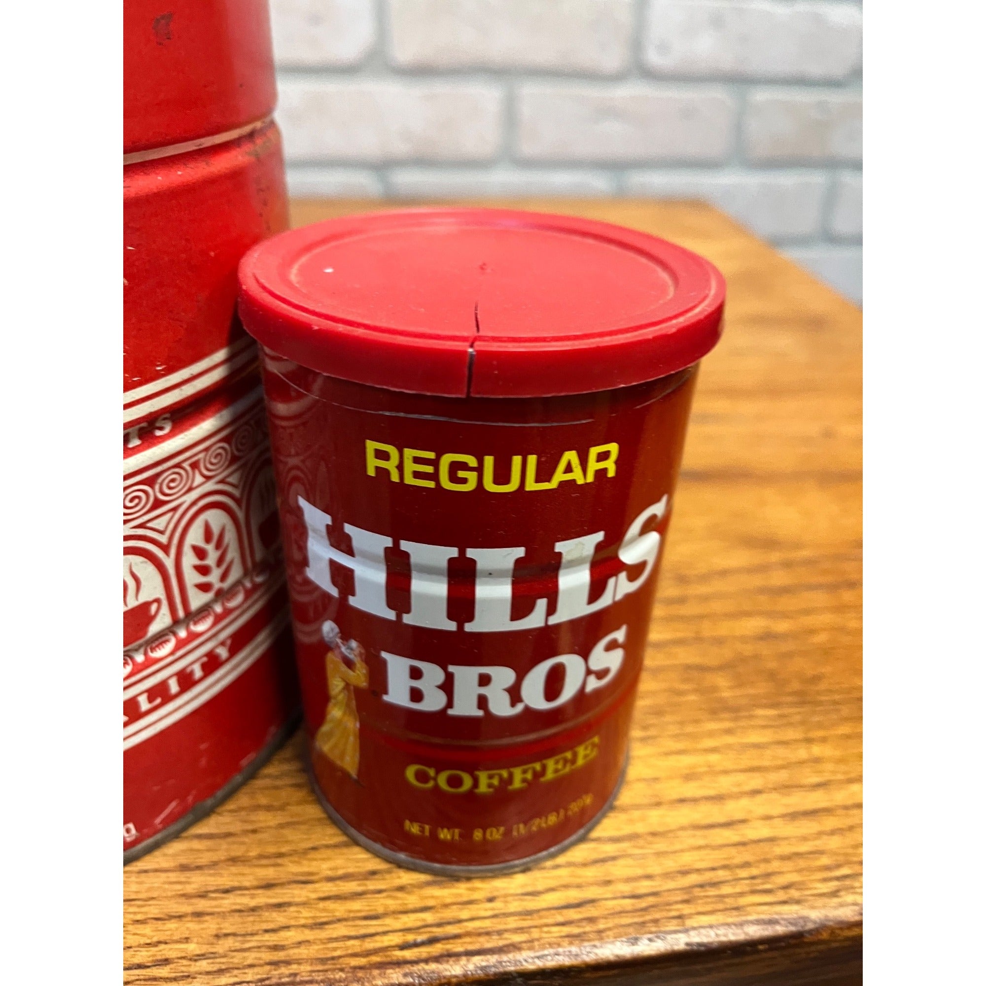 Vintage Coffee Can Collection Butter-Nut Hills Bros Metal Tin Advertising Kitchen Decor Farmhouse Display