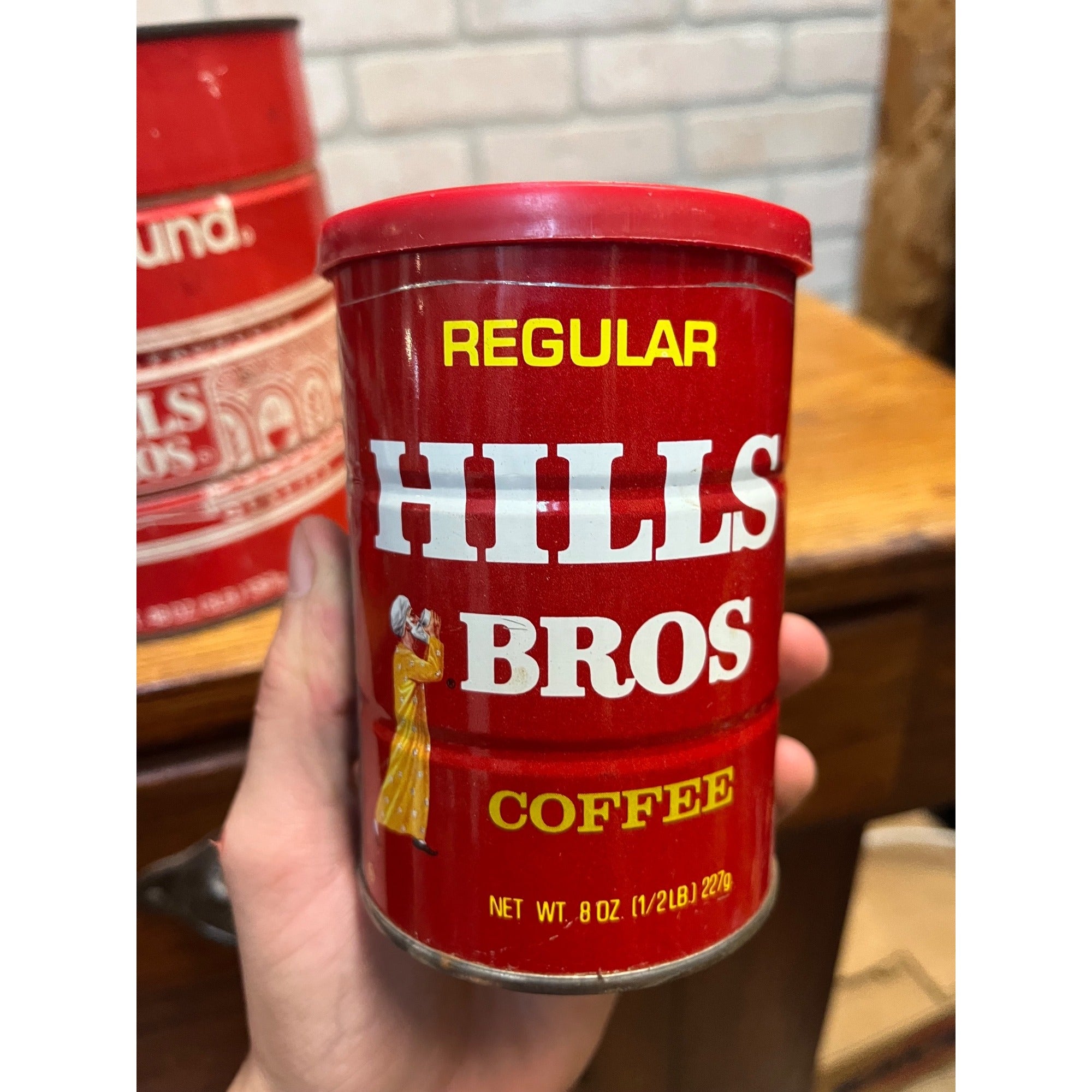 Vintage Coffee Can Collection Butter-Nut Hills Bros Metal Tin Advertising Kitchen Decor Farmhouse Display