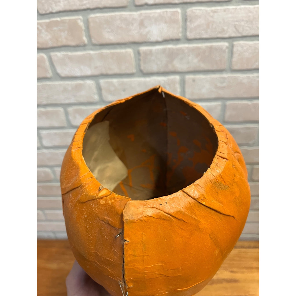 Antique 1920s Halloween German LARGE Jack o' Lantern JOL Pressed Cardboard 8"