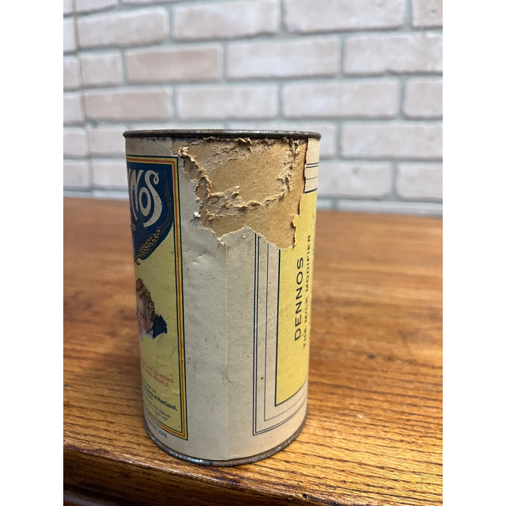 Vintage 1924 Dennos Baby Food Milk Modifier Portland, OR FULL Can Advertising