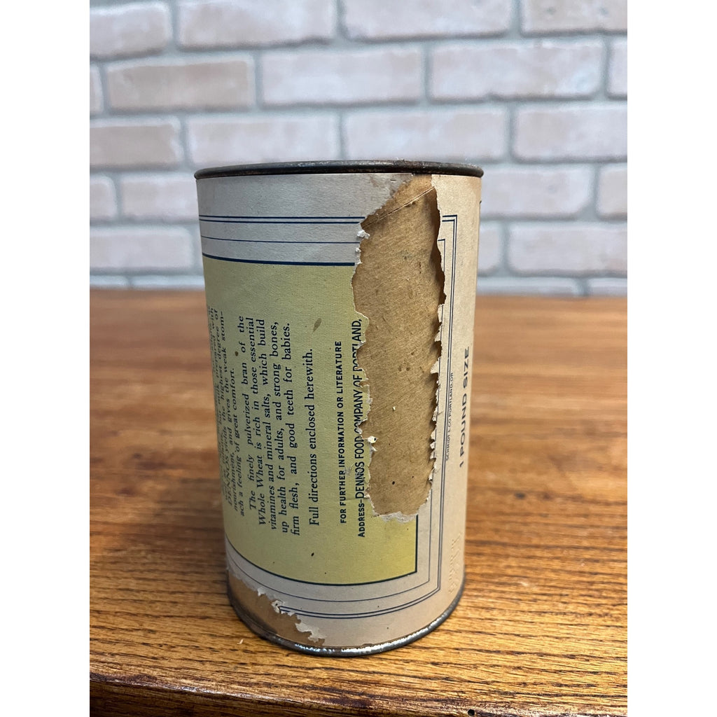 Vintage 1924 Dennos Baby Food Milk Modifier Portland, OR FULL Can Advertising
