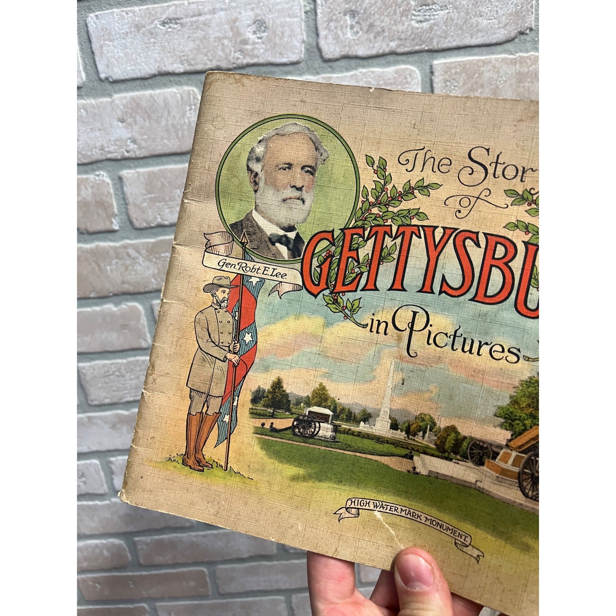 Vintage 1930s The Story Gettysburg In Pictures Blocher's Softcover Book C.T.& Co