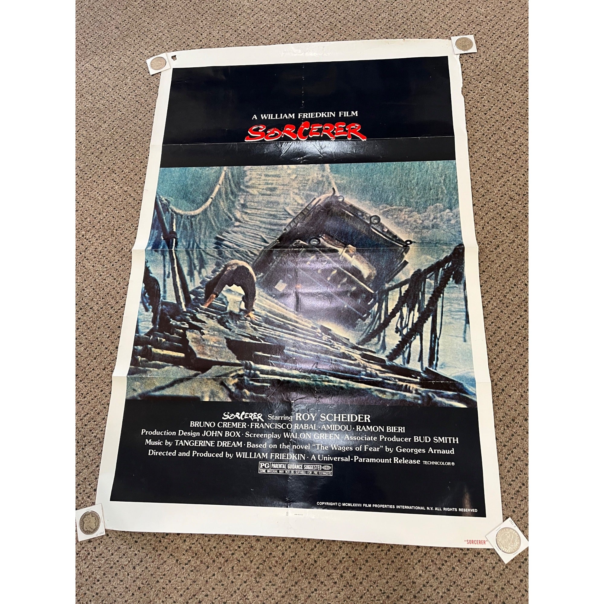 Vintage 1977 Sorcerer William Friedkin One-Sheet Original Movie Poster 27x41