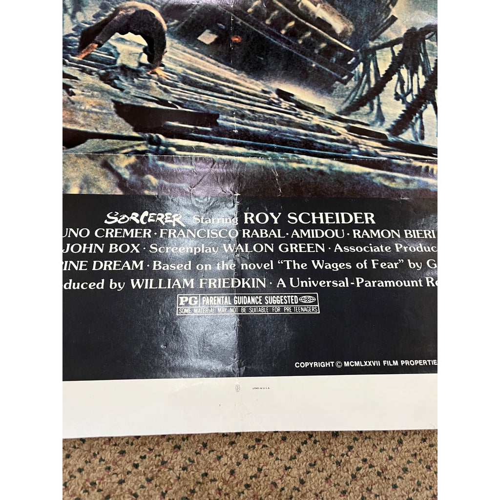 Vintage 1977 Sorcerer William Friedkin One-Sheet Original Movie Poster 27x41