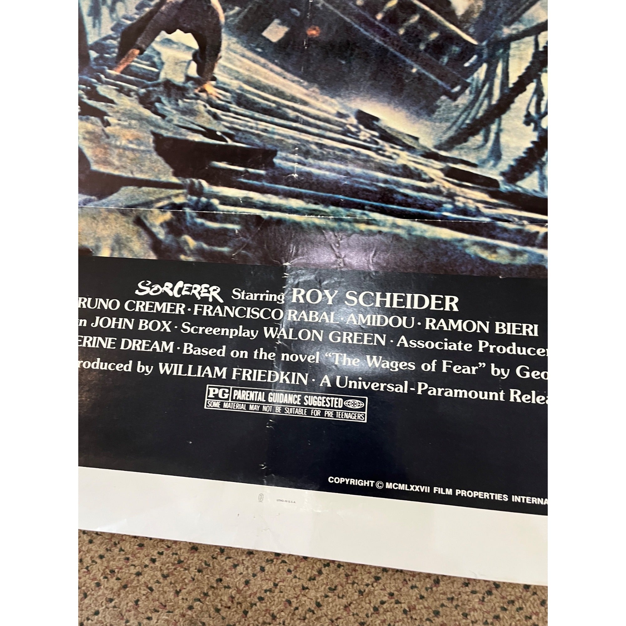 Vintage 1977 Sorcerer William Friedkin One-Sheet Original Movie Poster 27x41