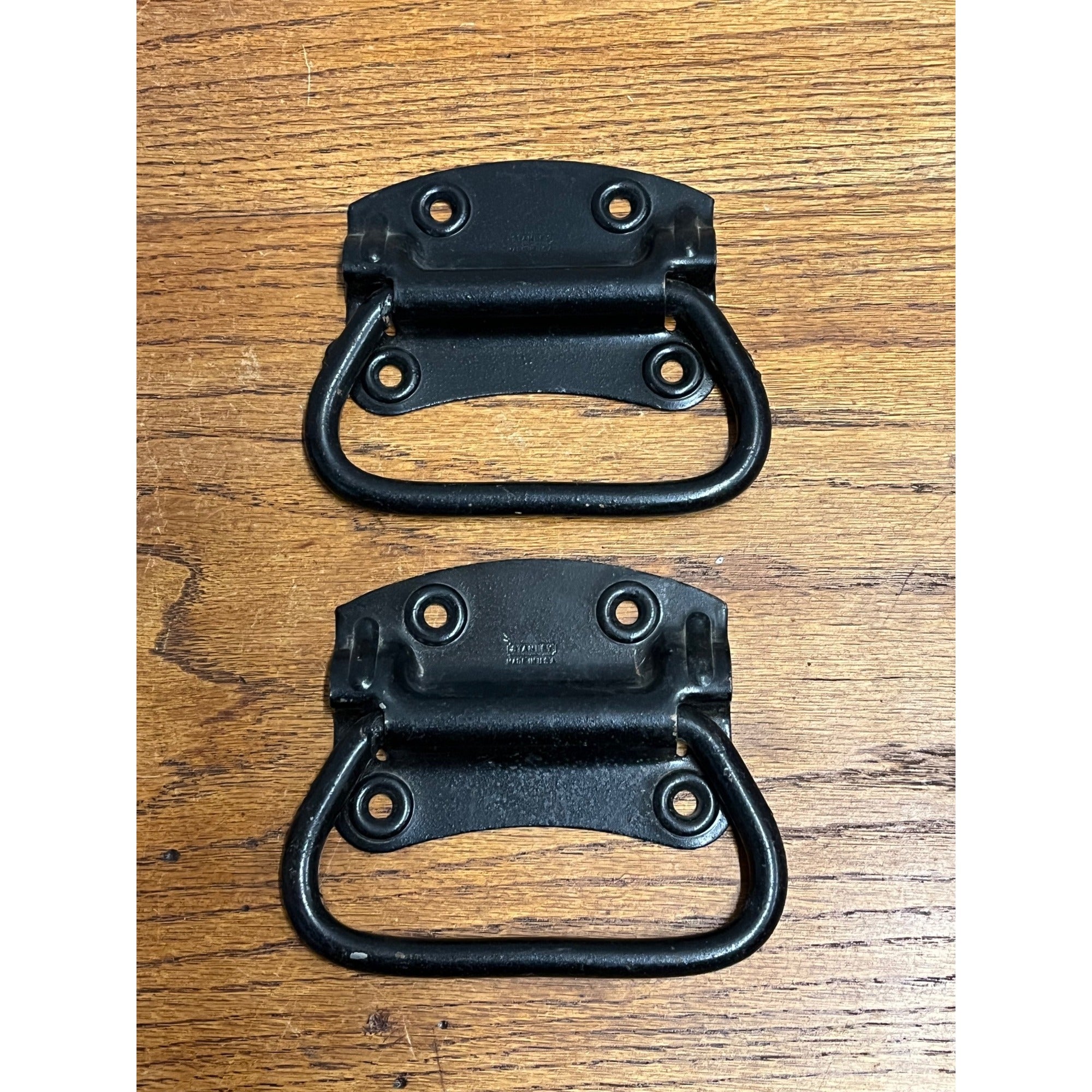 Vintage Stanley Box Crate Trunk Chest Handles Steel Metal Tool Box 4"