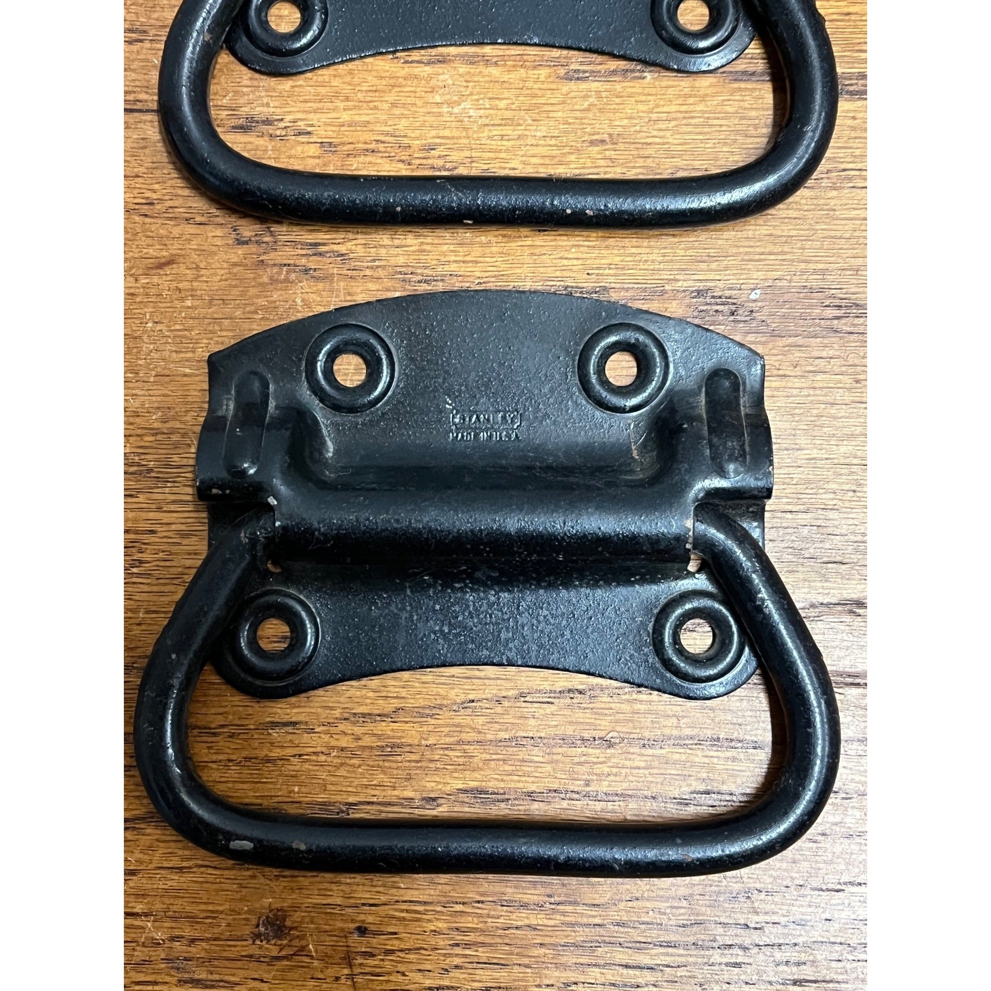 Vintage Stanley Box Crate Trunk Chest Handles Steel Metal Tool Box 4"