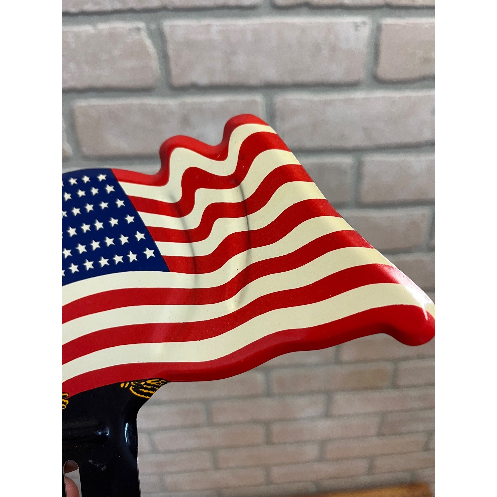 Vintage 48 Star American Flag License Plate Topper Patriotic Homefront WWII