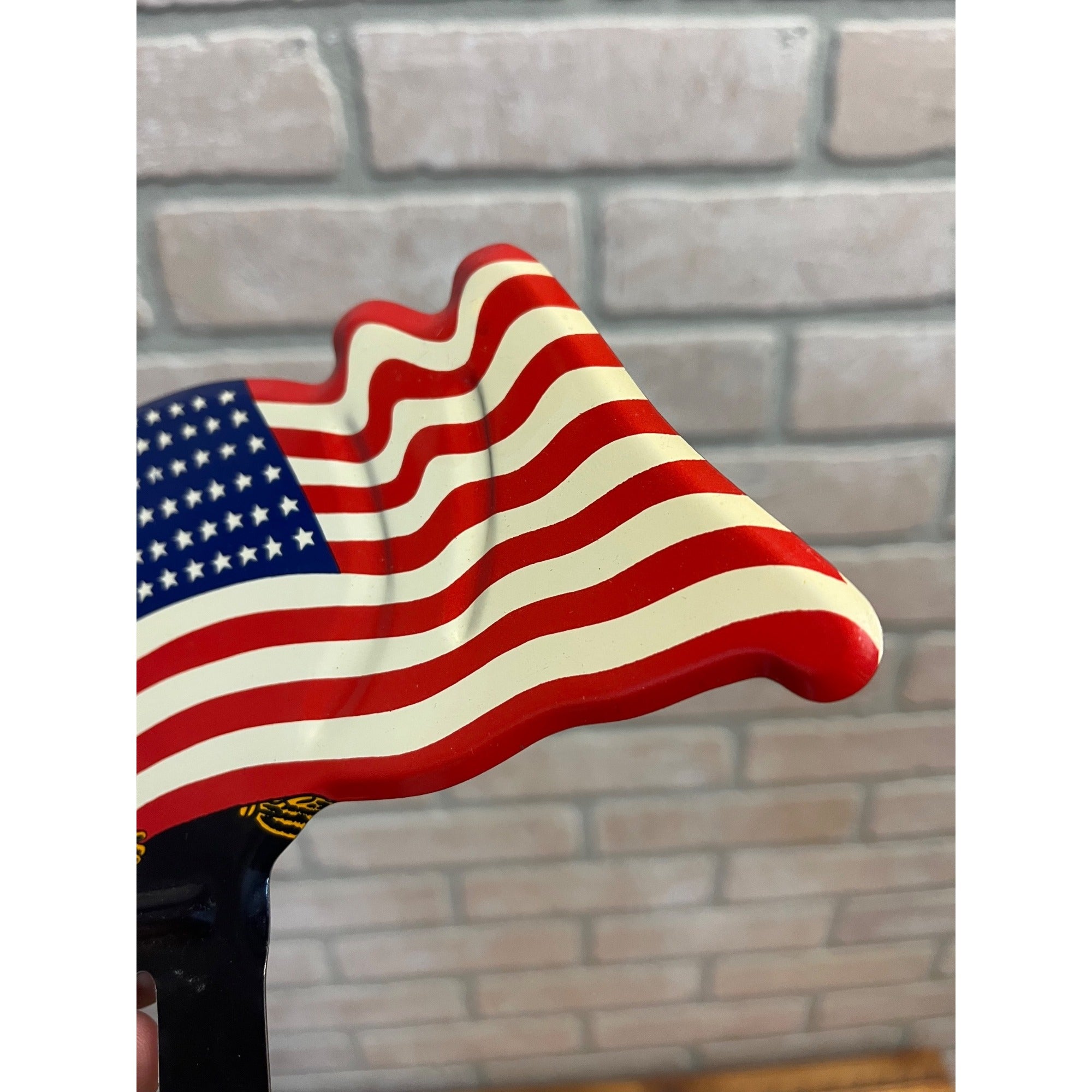 Vintage 48 Star American Flag License Plate Topper Patriotic Homefront WWII