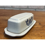Pfalzgraff Yorktown Covered Butter Dish, Pfalzgraff Stoneware Butter Dish Blue