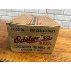 RARE Edelweiss Beer Carboard Box Case for 12 Cone Top Beer Cans IRTP Chicago