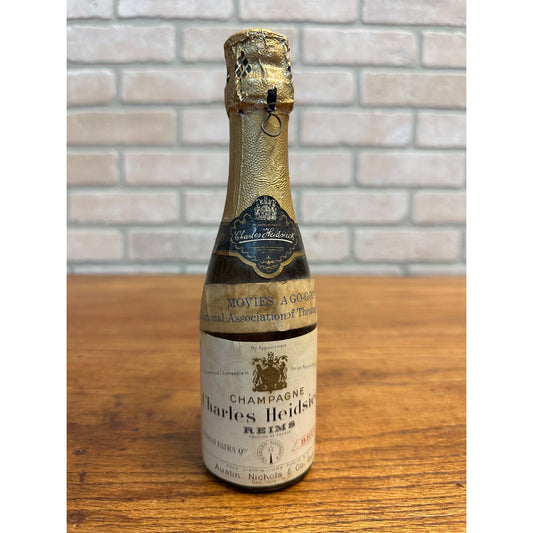 RARE - Vintage c1960s Charles Heidsieck Champagne Liqueur Bottle w/ Seal