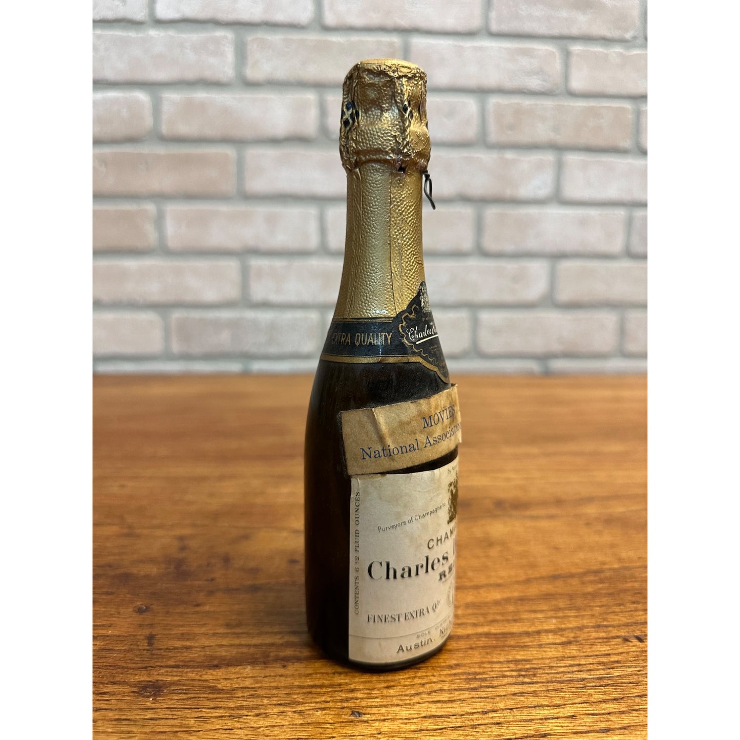 RARE - Vintage c1960s Charles Heidsieck Champagne Liqueur Bottle w/ Seal