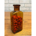 Vintage Parke Davis No 506 Cold Tablets Amber Drug Store Bottle Label Unopened