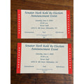 Senator Herb Kohl Re-Election Announcement Event Tickets (2) Wisconsin 2000 Campaign