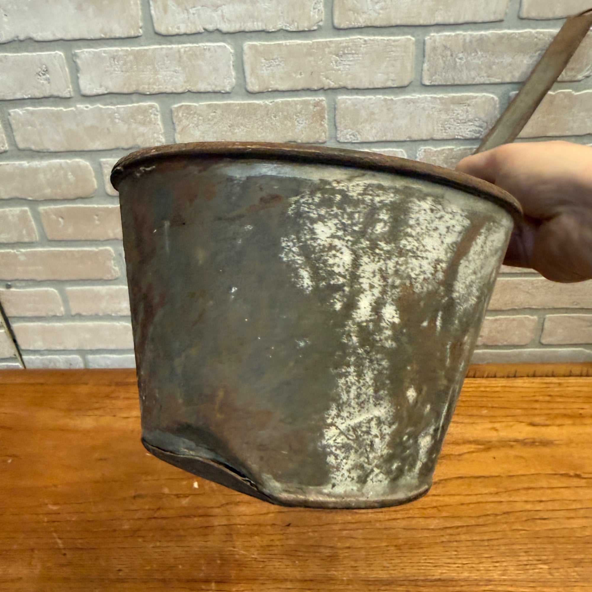 Large Vintage Metal Ladle With Long Handle Rustic Primitive Kitchen Decor