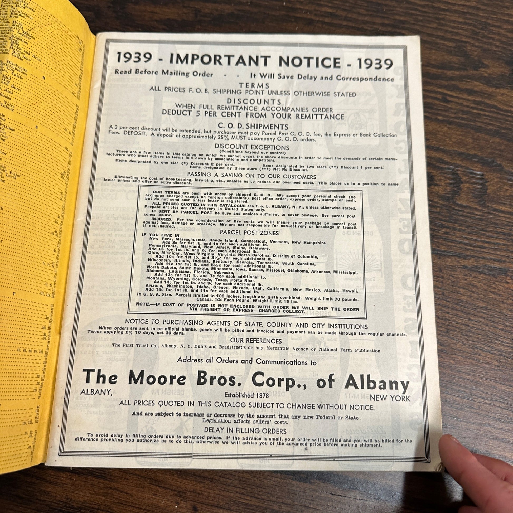 Vintage 1939 Dairy Supplies And Specialties Catalog Moore Bros. Albany NY