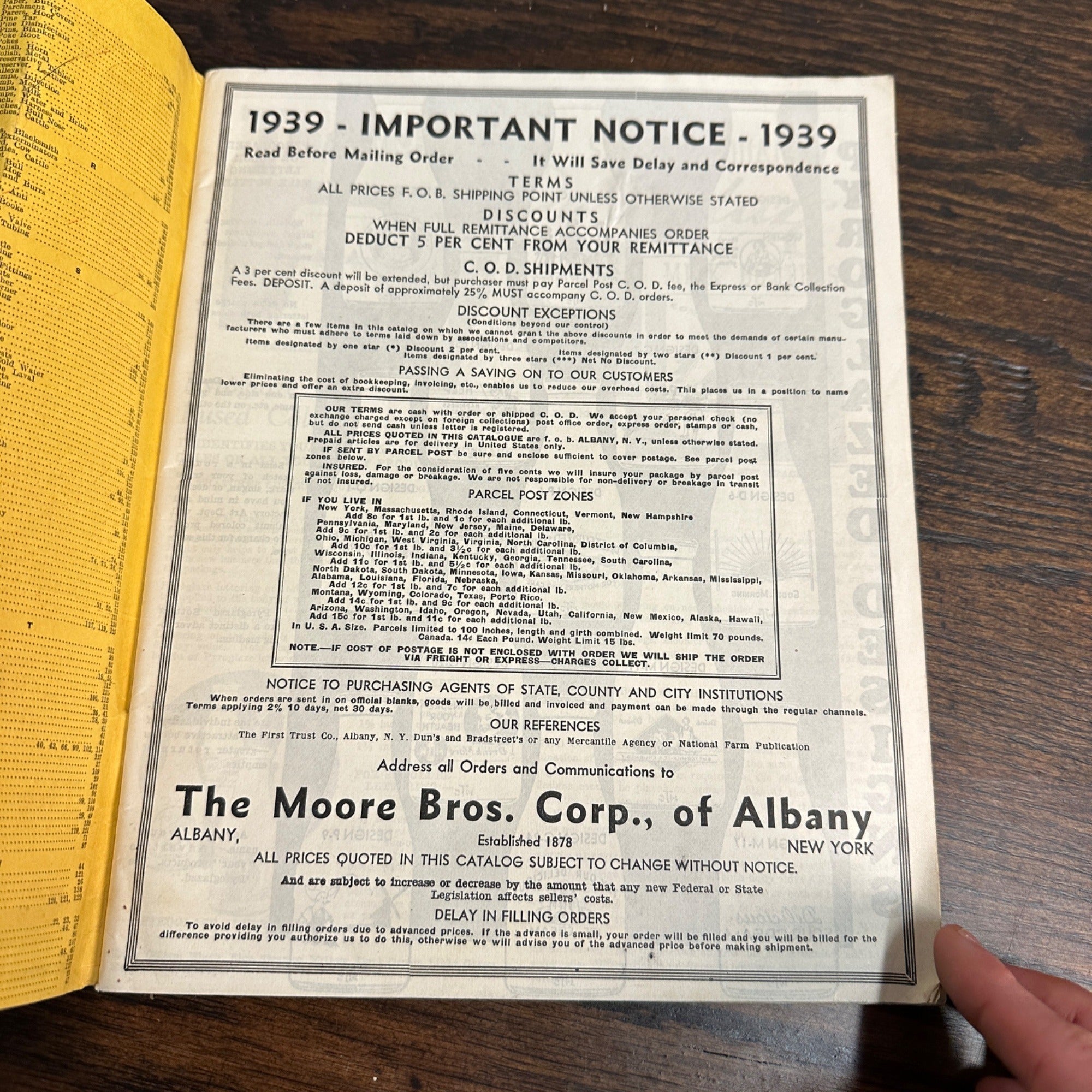 Vintage 1939 Dairy Supplies And Specialties Catalog Moore Bros. Albany NY