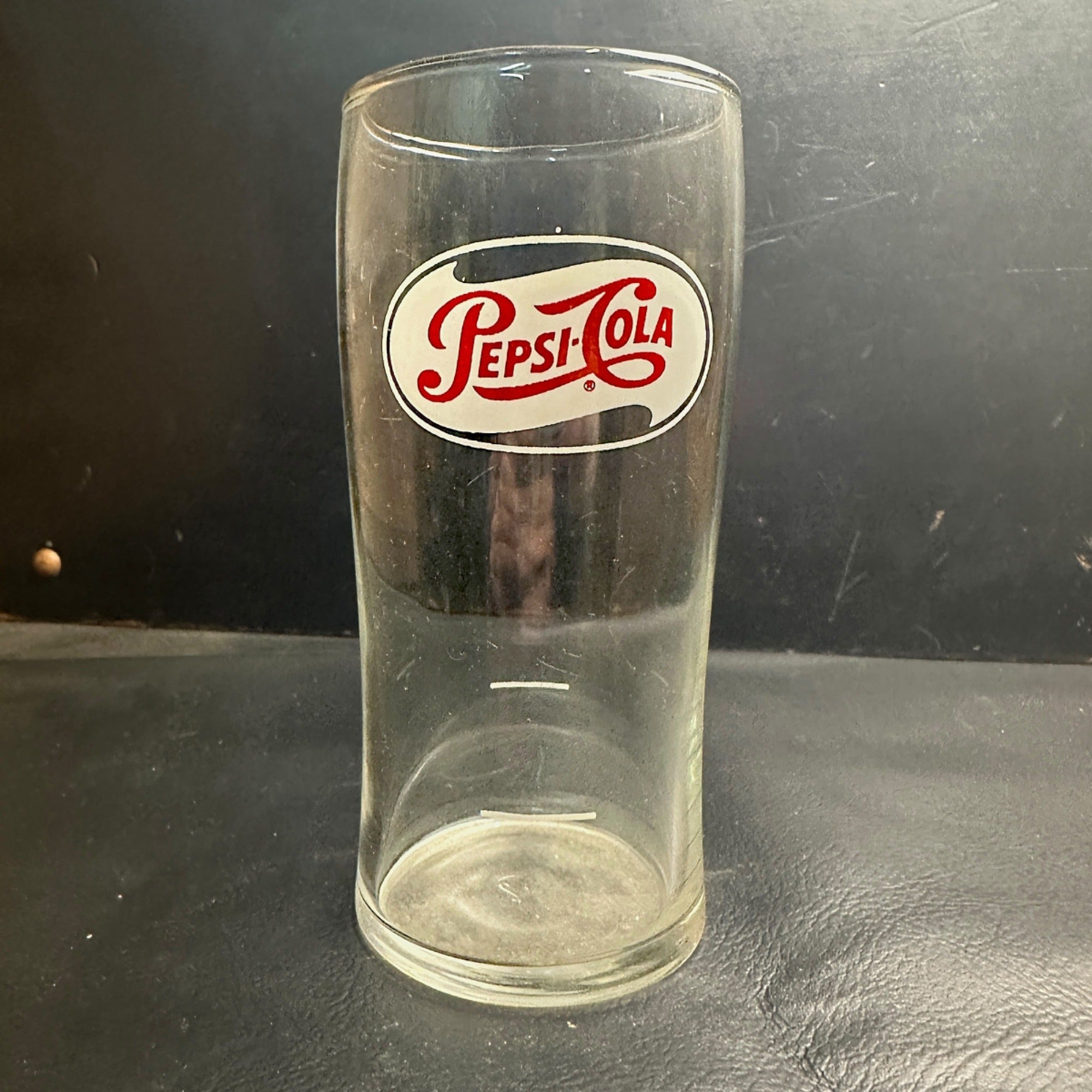 Vintage Pepsi Cola Red & White ACL Syrup Line Soda Fountain Glass 5-3/4"