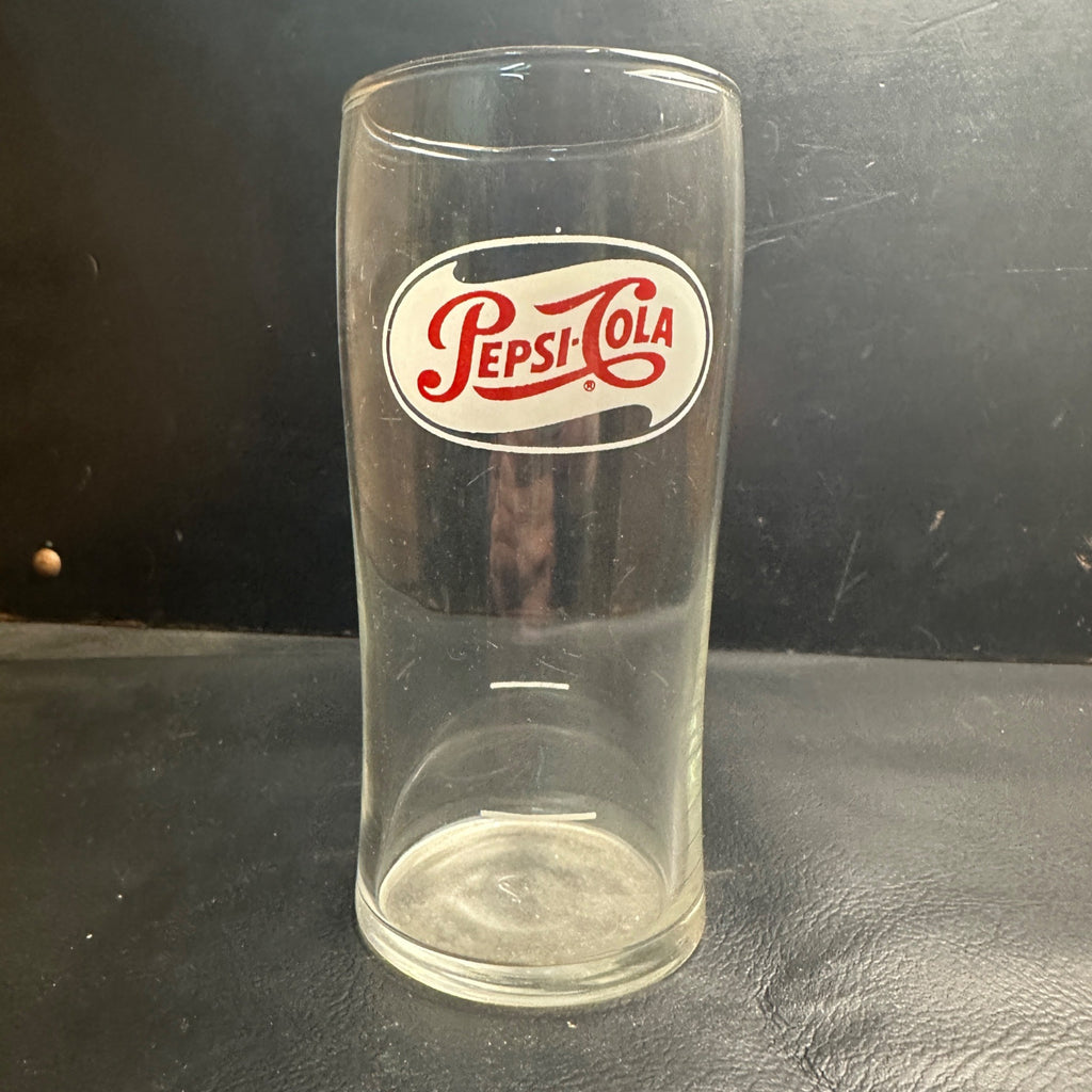 Vintage Pepsi Cola Red & White ACL Syrup Line Soda Fountain Glass 5-3/4"