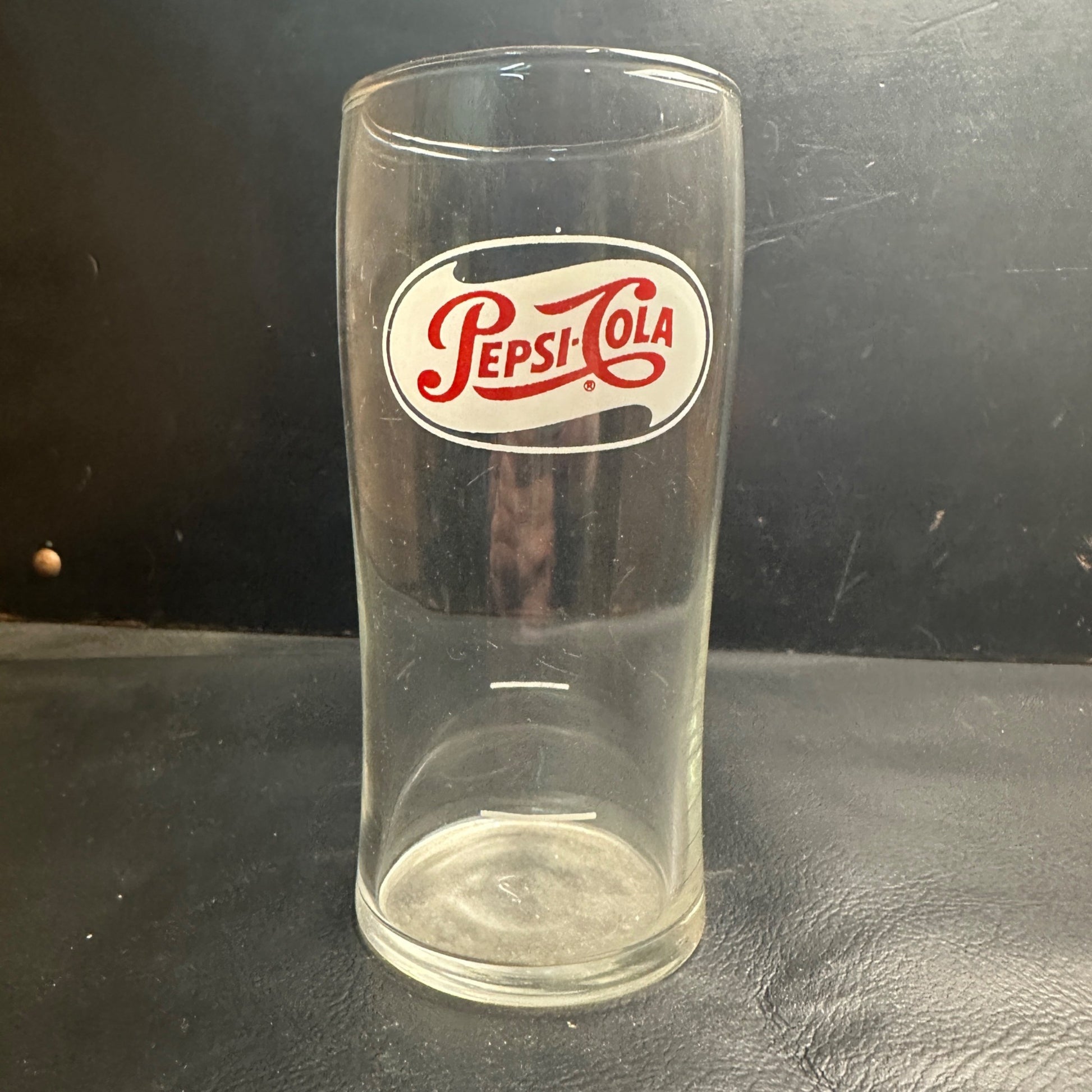 Vintage Pepsi Cola Red & White ACL Syrup Line Soda Fountain Glass 5-3/4"