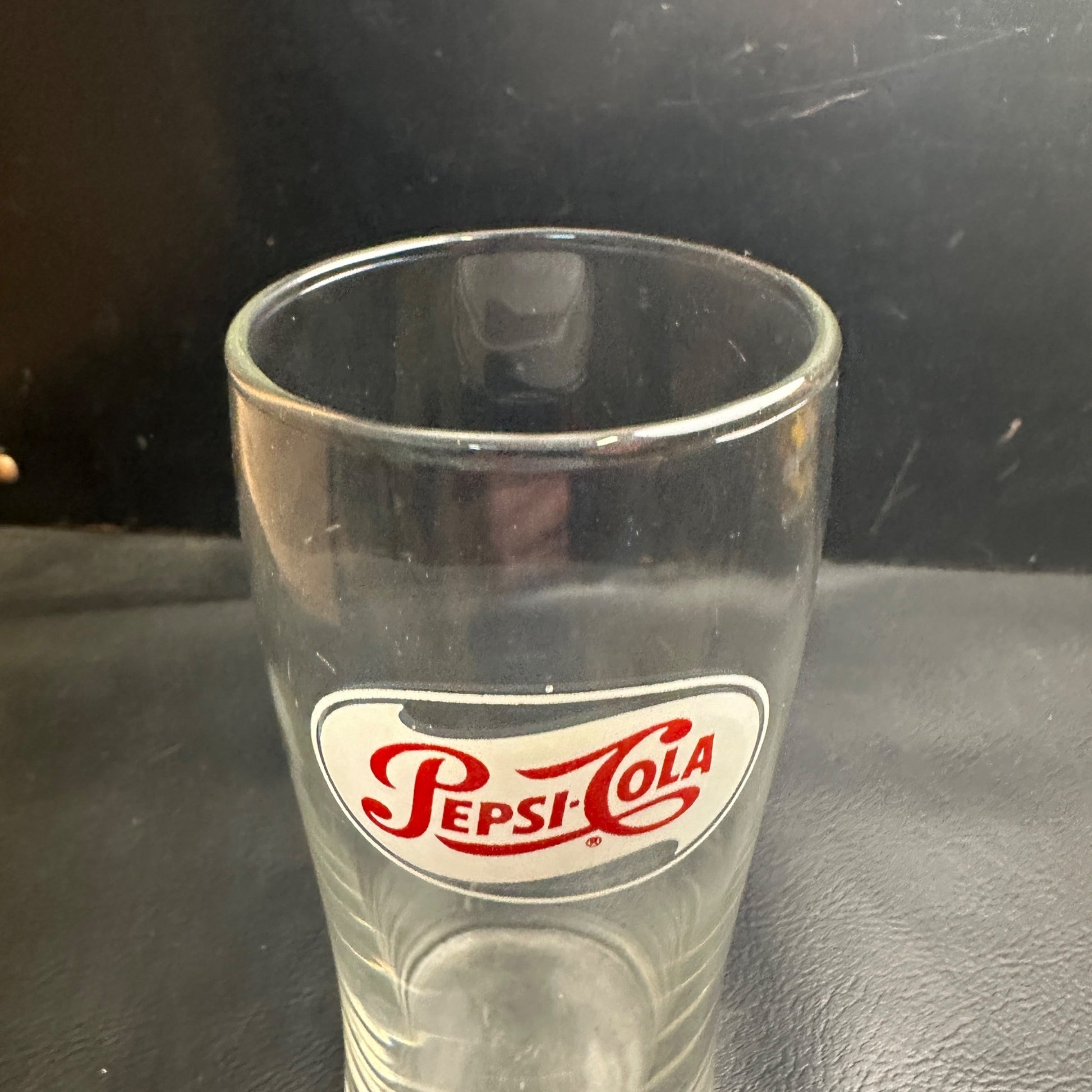Vintage Pepsi Cola Red & White ACL Syrup Line Soda Fountain Glass 5-3/4"