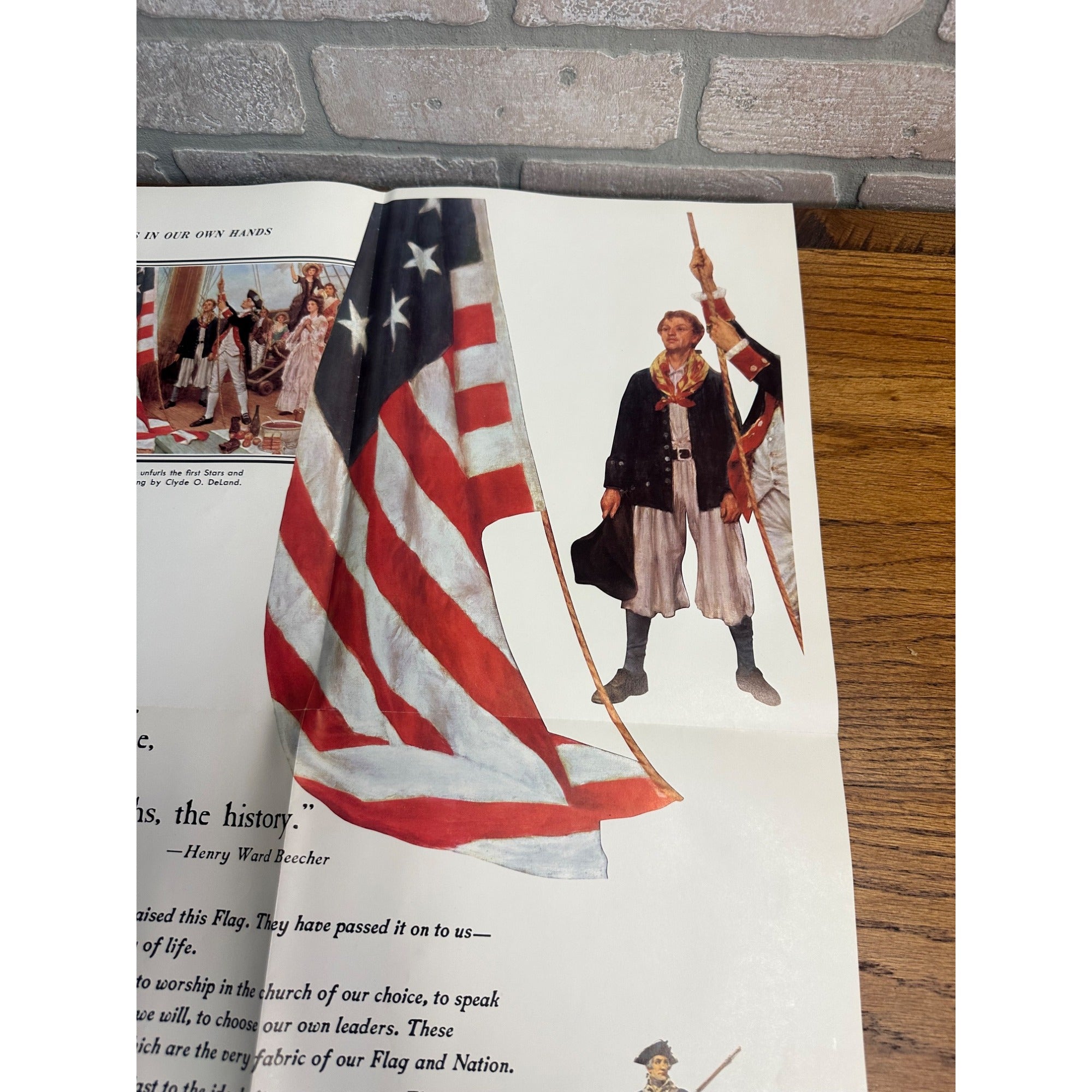 Vintage American Fore Loyalty Group Insurance Poster Henry Ward Beecher
