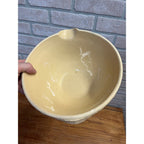 Antique Primitive McCoy Yellow Ware Draped Dots 9" Mixing Batter Bowl w/ Spout