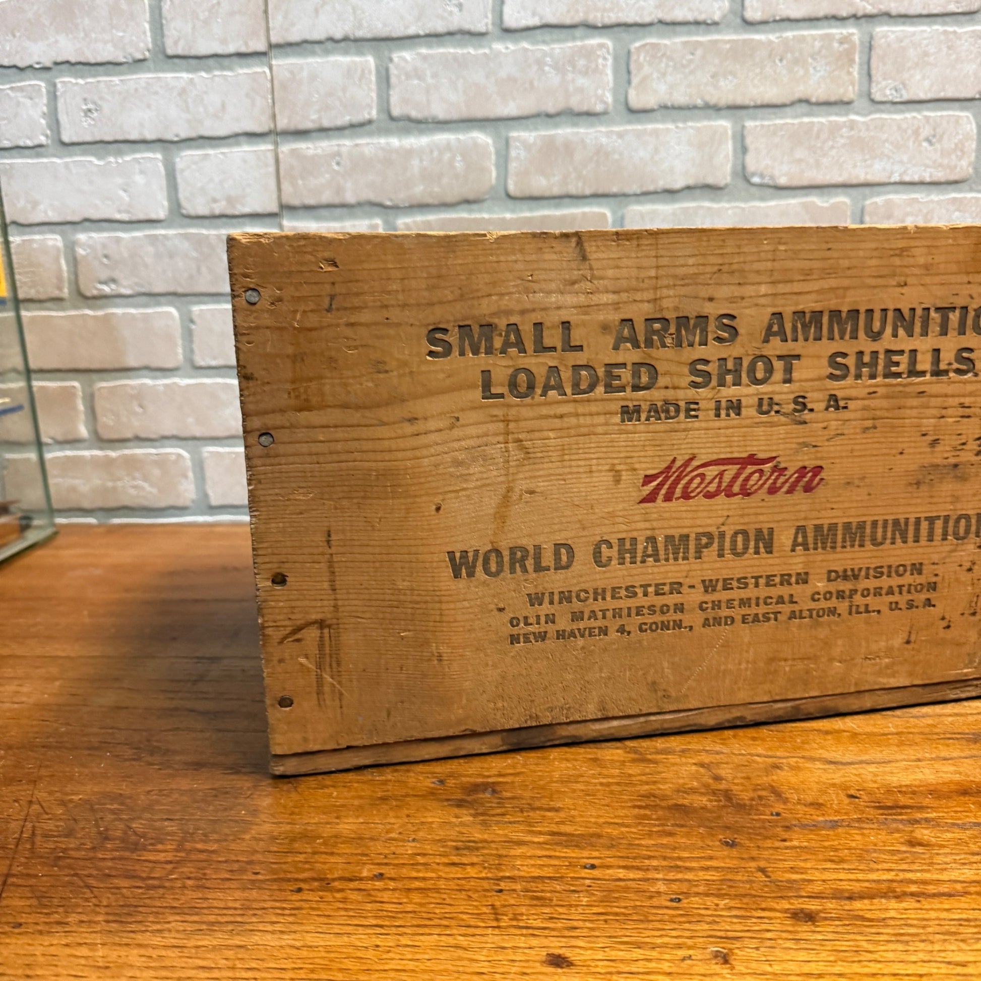 Vintage Western Super X Wooden Ammo Box Crate 10ga Shot Shells Small Arms