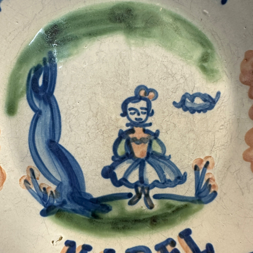 MA Hadley 9" Plate Name Birth Marel Farmer's Daughter Ceramic