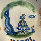 MA Hadley 9" Plate Name Birth Marel Farmer's Daughter Ceramic