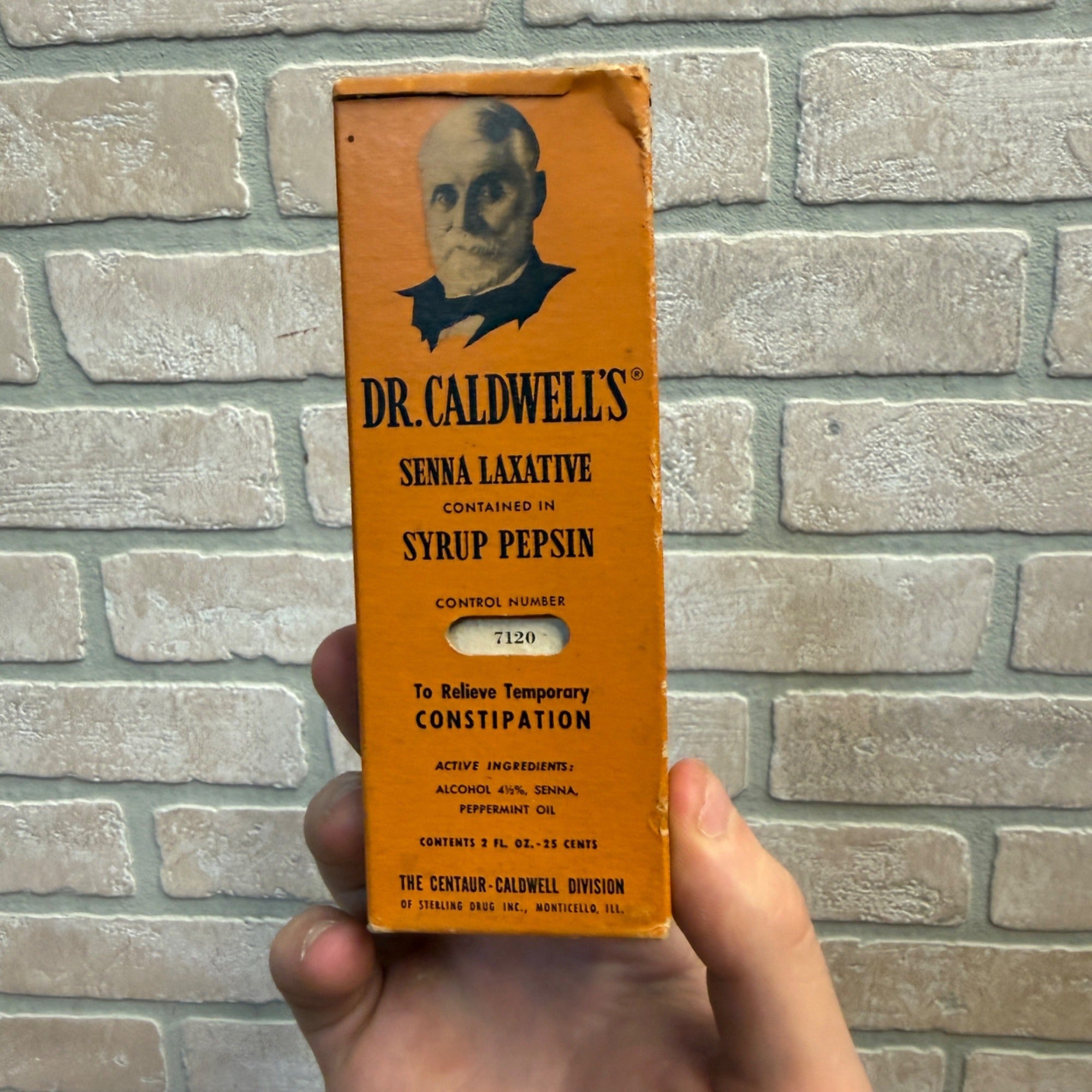 Dr Caldwell's Senna Laxative Monticello Il Labeled Quack Medicine Antique Bottle
