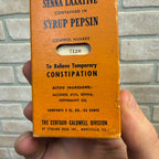 Dr Caldwell's Senna Laxative Monticello Il Labeled Quack Medicine Antique Bottle