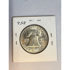 1957-D BU Franklin Silver Half Dollar Coin