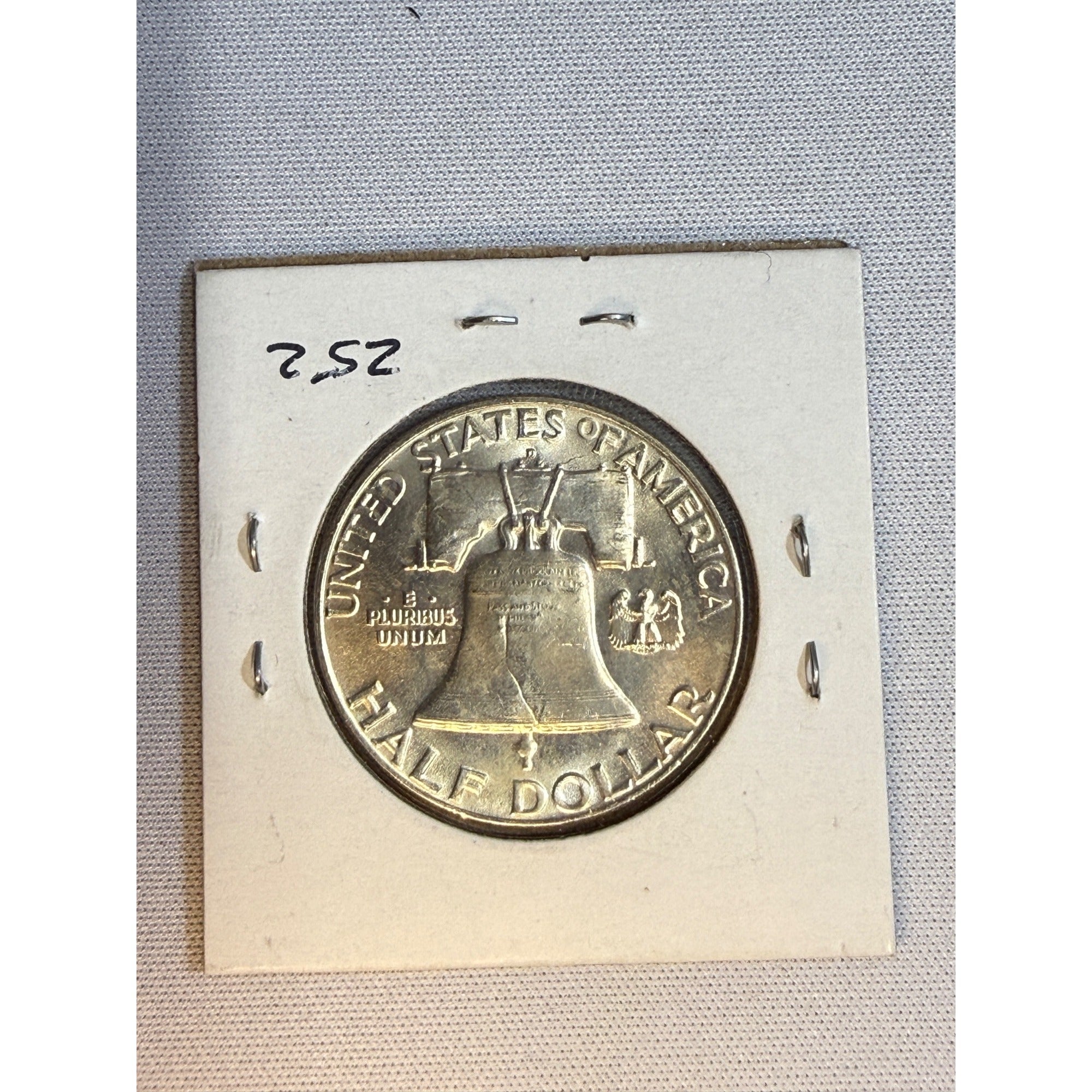 1957-D BU Franklin Silver Half Dollar Coin