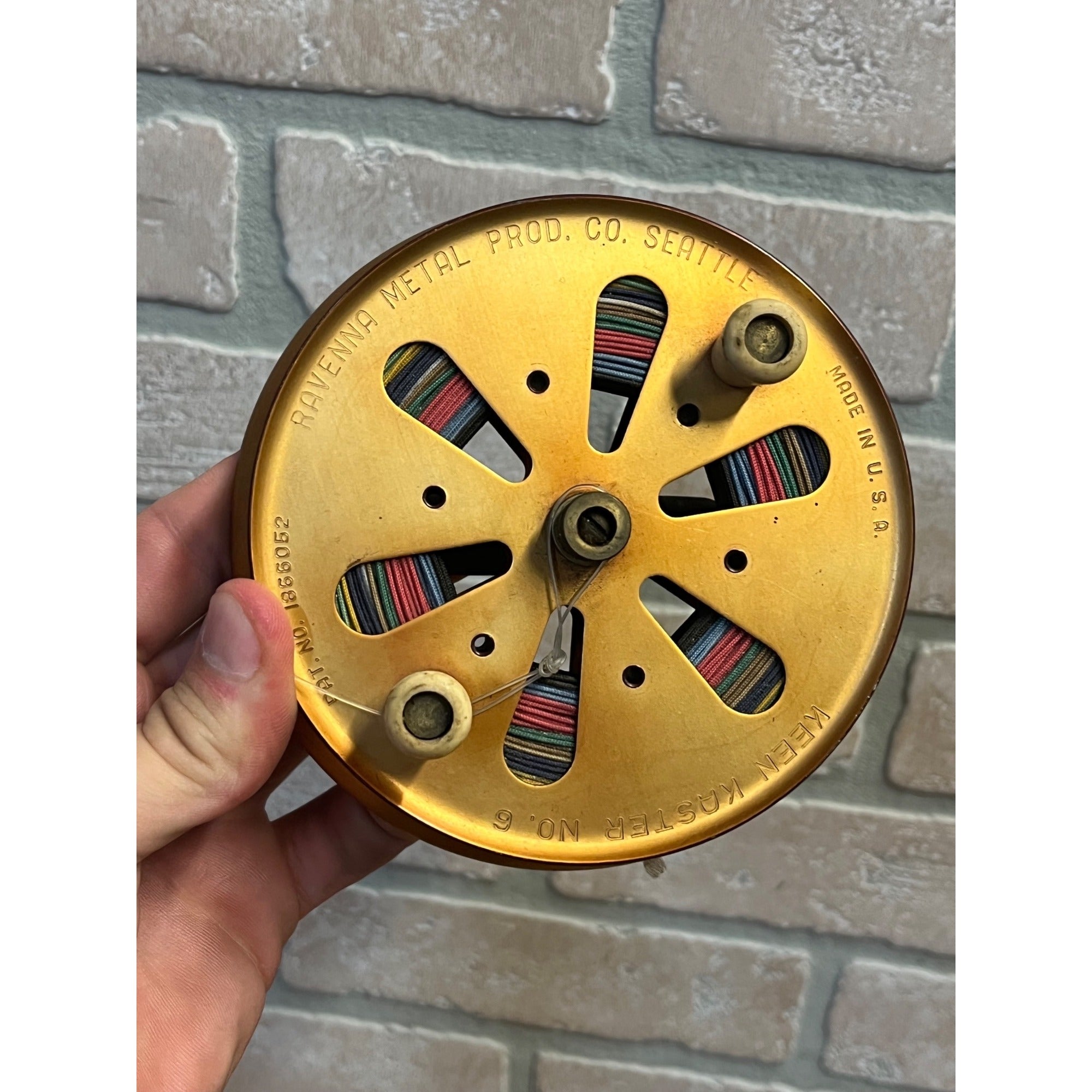 Vintage Keen Kaster No. 6 Fishing or Angling Reel Ravenna Metal Production Co. Seattle, Washington.