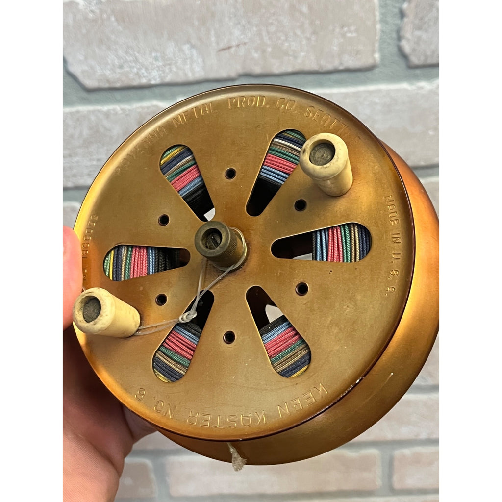 Vintage Keen Kaster No. 6 Fishing or Angling Reel Ravenna Metal Production Co. Seattle, Washington.
