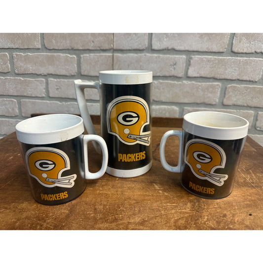 Green Bay Packers Signed Mugs Cups - Fuzzy thurston, Sherman Lewis, Chris Jacke