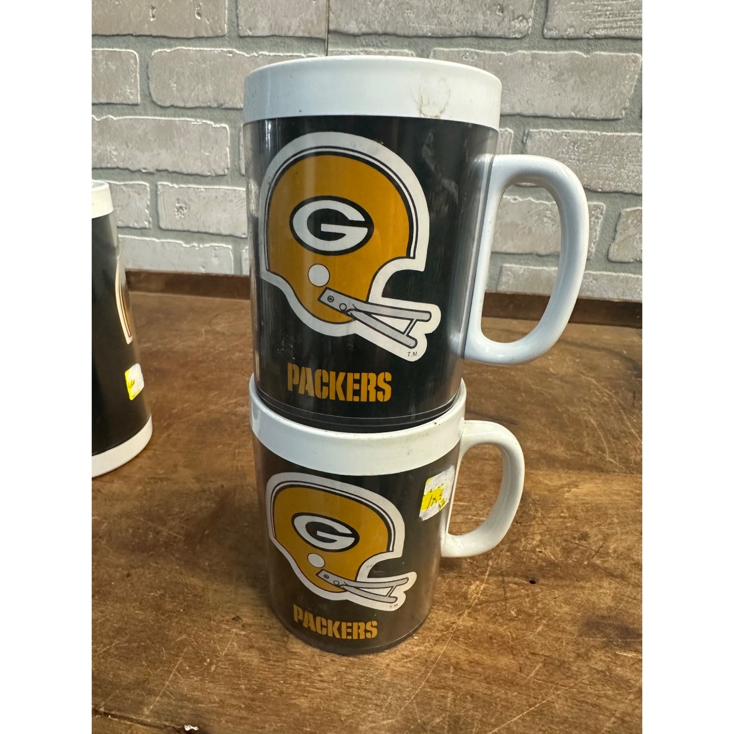 Green Bay Packers Signed Mugs Cups - Fuzzy thurston, Sherman Lewis, Chris Jacke